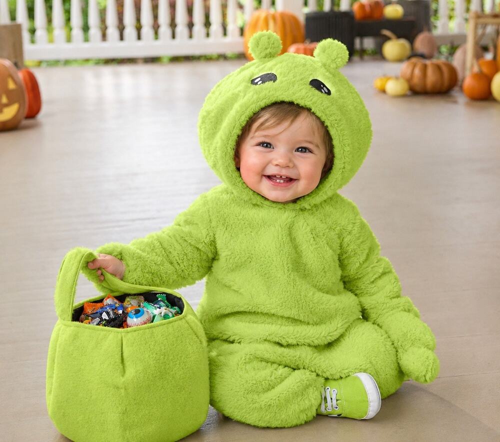 Green Alien Baby 0-6 Months Pottery Barn Kids Costume